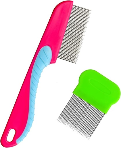 [PC00811] Flea Comb With Handle - M