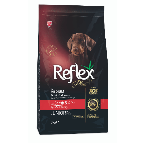 [PC01654] Reflex Junior Medium & Large Breed Lamb & Rice 3Kg