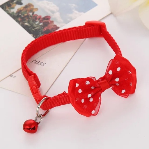 [PC02356] Neck Collar With Bow & Bell 1.0cm