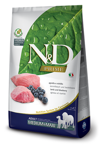 [PC02572] N&D Prime Adult Medium & Maxi Lamb & Blueberry 2Kg